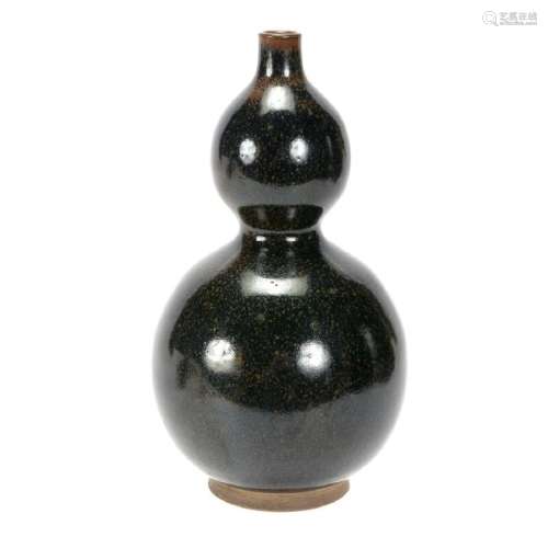 Chinese Dingyao Black Glazed 'Oil Spot' Double-Gourd