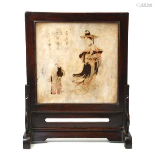Chinese Marble Table Screen