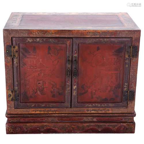 Chinese Painted and Gilt Cabinet