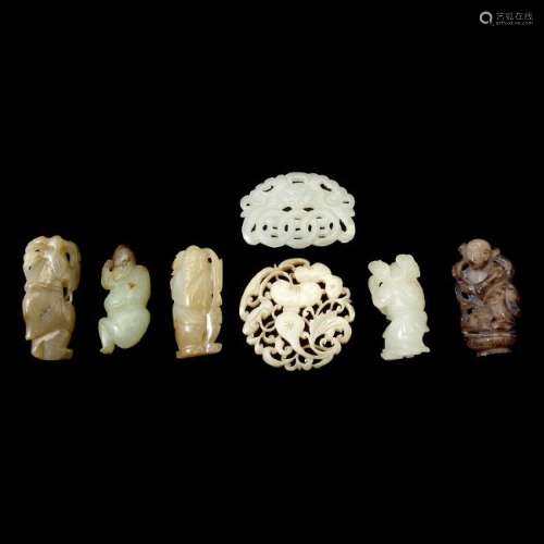 Seven Chinese Jade Carvings