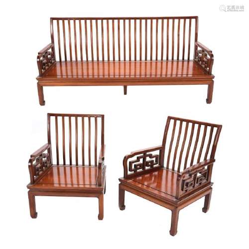 Chinese Hardwood Living Room Suite