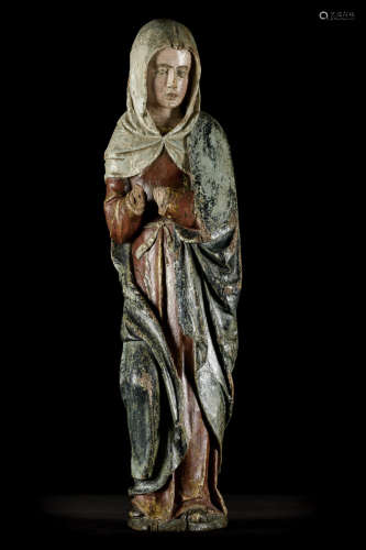 Sculpture in polychrome wood 'Madonna', 16th/17th century