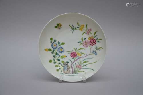 A famille rose dish with 'boneless style' decoration, Yongzheng mark and period