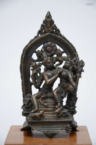 Indian bronze sculpture 'Shiva and Parvati', Pala period 11th/12th century