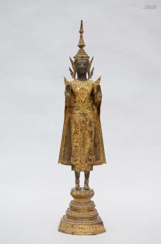 Thai Buddha in gilded bronze, Rattanakosin