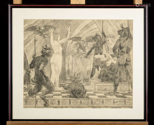Charles Doudelet: drawing 'the judgment'