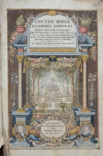 Rembertus Dodonaeus: partly coloured 'Cruydt-Boeck', Antwerp 1644