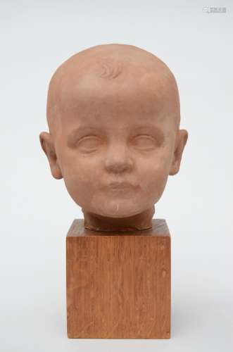 Geo Verbanck: head in terracotta 'son of the artist'