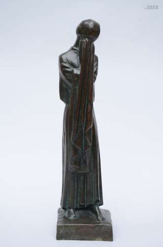 Jozef Cantre: sculpture in bronze 'pleureuse' 2/6