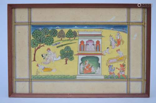 Indian miniature with erotic scene