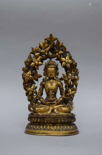 Gilt bronze sculpture 'Amitayus', Nepal 18th century