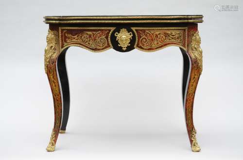 A Napoleon III Boulle card table