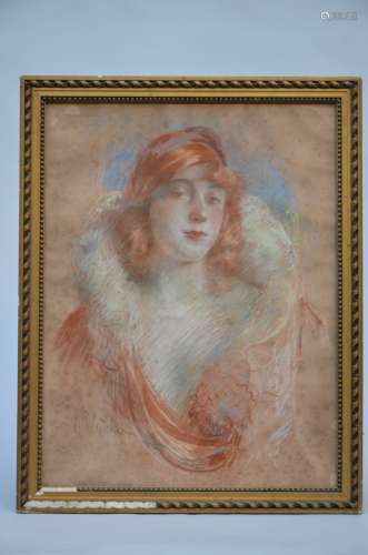 F. Vacha: pastel 'portrait of a lady'