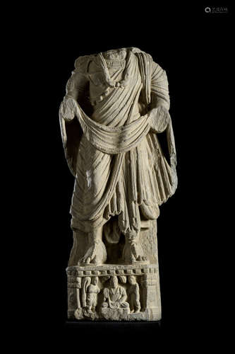 Sculpture in schist 'bodhisattva', Gandhara region, probably 2nd - 3rd century