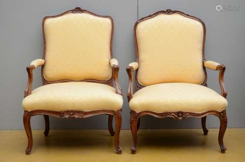 Two Régence armchairs, 18th century