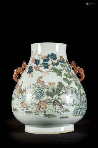 Large vase in Chinese porcelain 