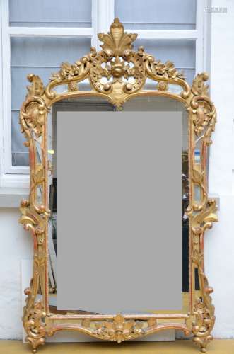 Large mirror in gilded wood, Louis XV