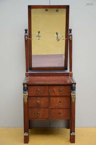 Chapuis: Empire dressing table in mahogany, 19th century