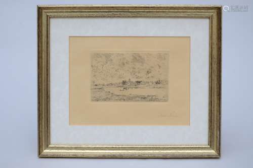 James Ensor: engraving 'port of Nieuwpoort'