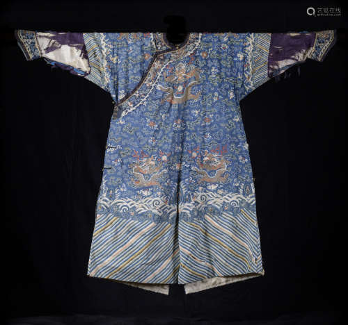 Chinese silk kesi robe, Daoguang period
