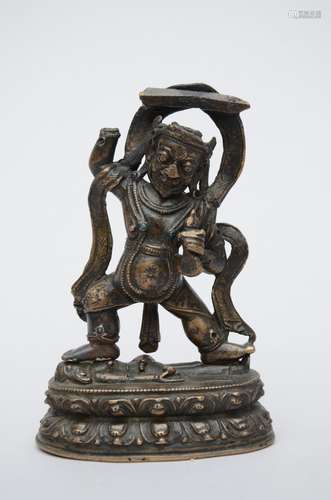 A Tibetan statue in bronze 'Vajrapani' 15th/16th century