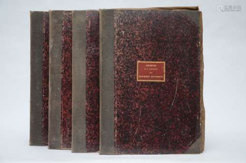 Four volumes: 'archives de la commission des monuments historiques' Paris