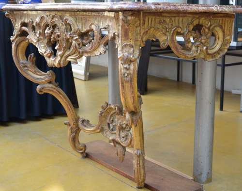 Gilt Louis XV console, 18th century