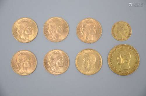 Lot: 8 gold coins