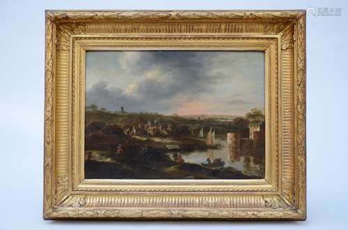 Anonymous (17th century): painting o/p 'village view'