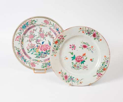 Deux assiettes en porcelaine, Compagnie des…