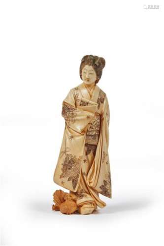 JAPON Époque MEIJI (1868 1912) Okimono en ivoire, …