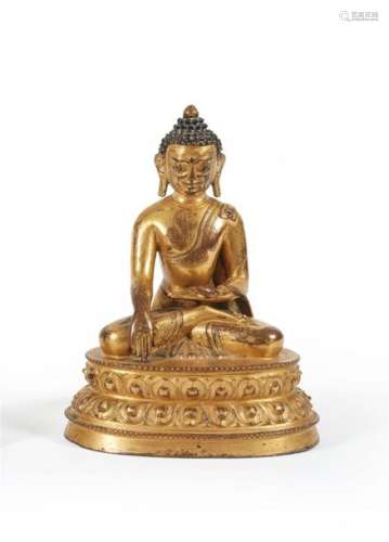 TIBET XVIIIe siècle Statuette de bouddha en bronze…