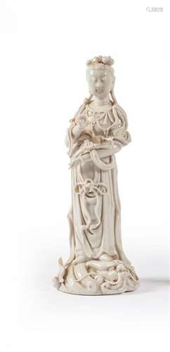 CHINE, Dehua XXe siècle Statuette en porcelaine bl…