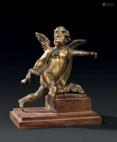 PUTTO Sujet en Bronze doré et ciselé. Travail ital…