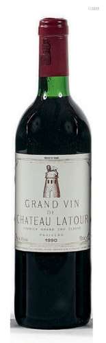 CHÂTEAU LATOUR, Pauillac, 1990 Six bouteilles. Cai…