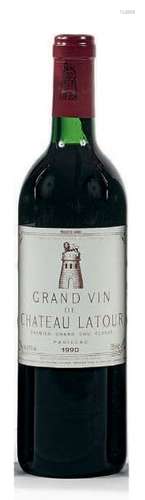 CHÂTEAU LATOUR, Pauillac, 1990 Cinq bouteilles. Ca…