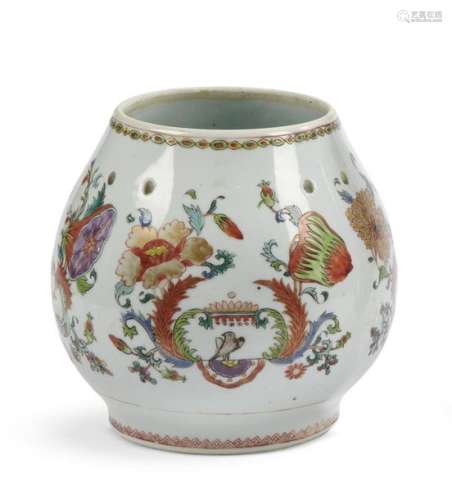 Chine Vas pot pourri en porcelaine à décor polychr…