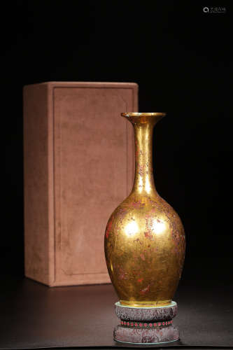 A GILT BRONZE VASE