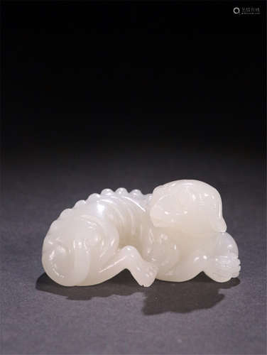 CHINESE JADE COUCHING DOG