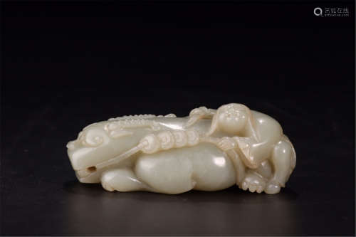 CHINESE JADE BEAST TABLE ITEM