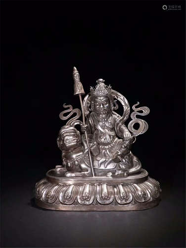 TIBETAN SILVER SEATED YELLOW