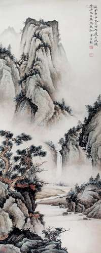 CHINESE SCROLL PAINTING OF