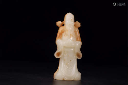 CHINESE JADE GOD OF WEALTH TABLE ITEM