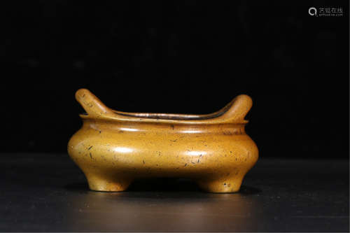 CHINESE BRONZE ROUND CENSER