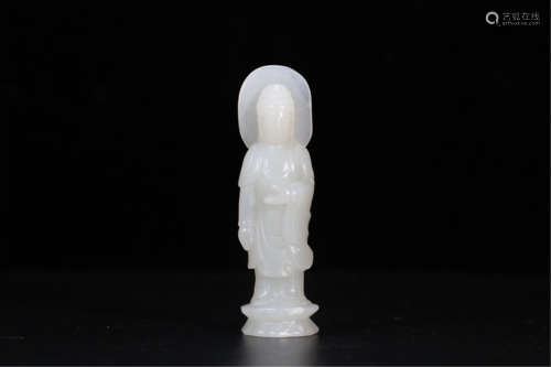 CHINESE JADE STANDING BUDDHA