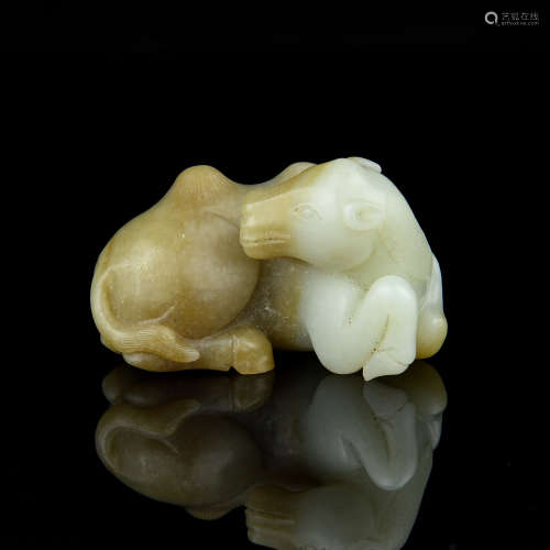 A Chinese Carved Jade Camel