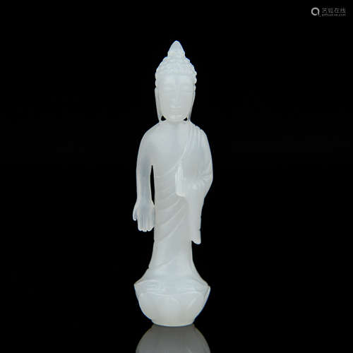 A Chinese Carved Jade Buddha