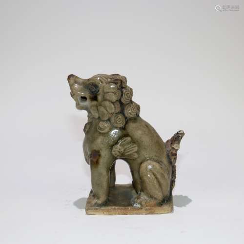 A Chinese Celadon Porcelain Foo-Dog