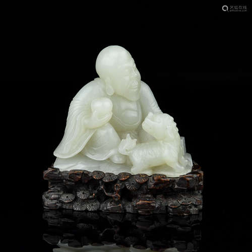 A Chinese Carved Jade Buddha