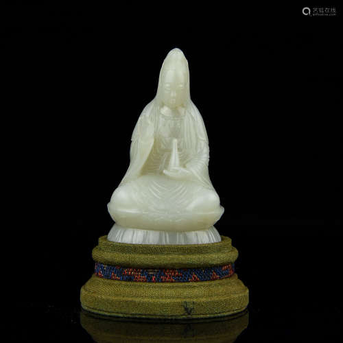 A Chinese Carved Jade Buddha